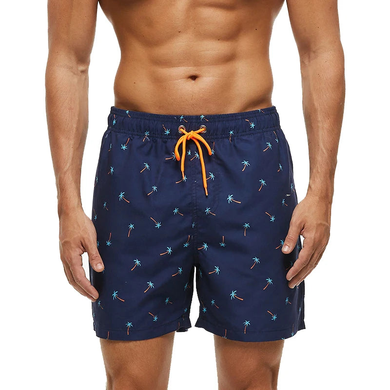 Quick-Dry Polyester Board Shorts with Mesh Lining
