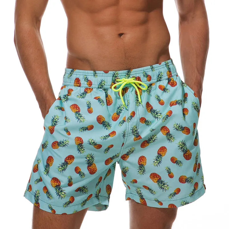 Quick-Dry Polyester Board Shorts with Mesh Lining