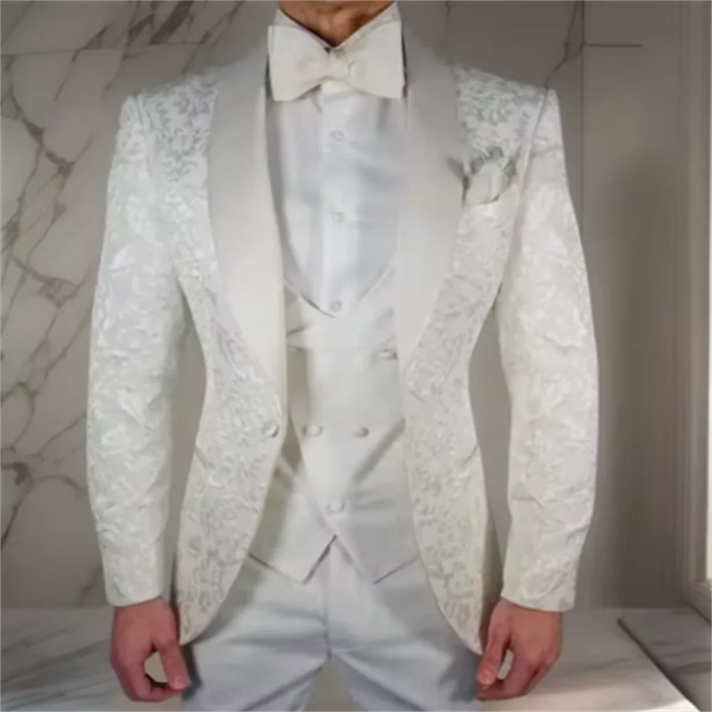 Men’s Embroidered Paisley 3-Piece Suit