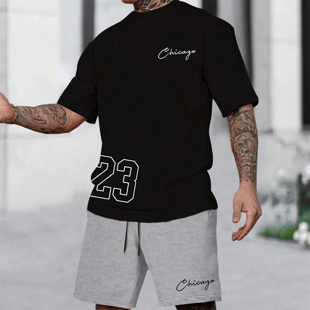 Men’s Summer 2-Piece Bear Print Set