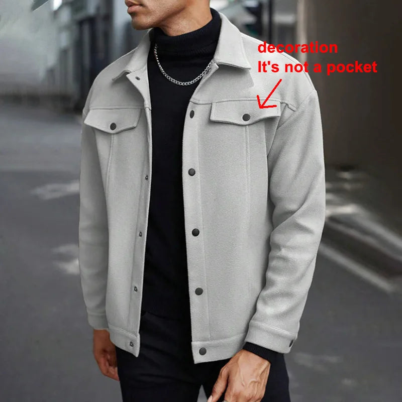 Men’s Polyester Brushed Short Jacket