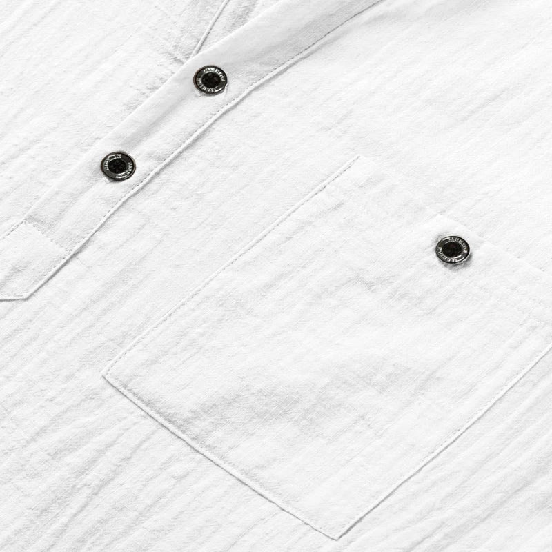 Men’s Cotton Linen Henley T-Shirt