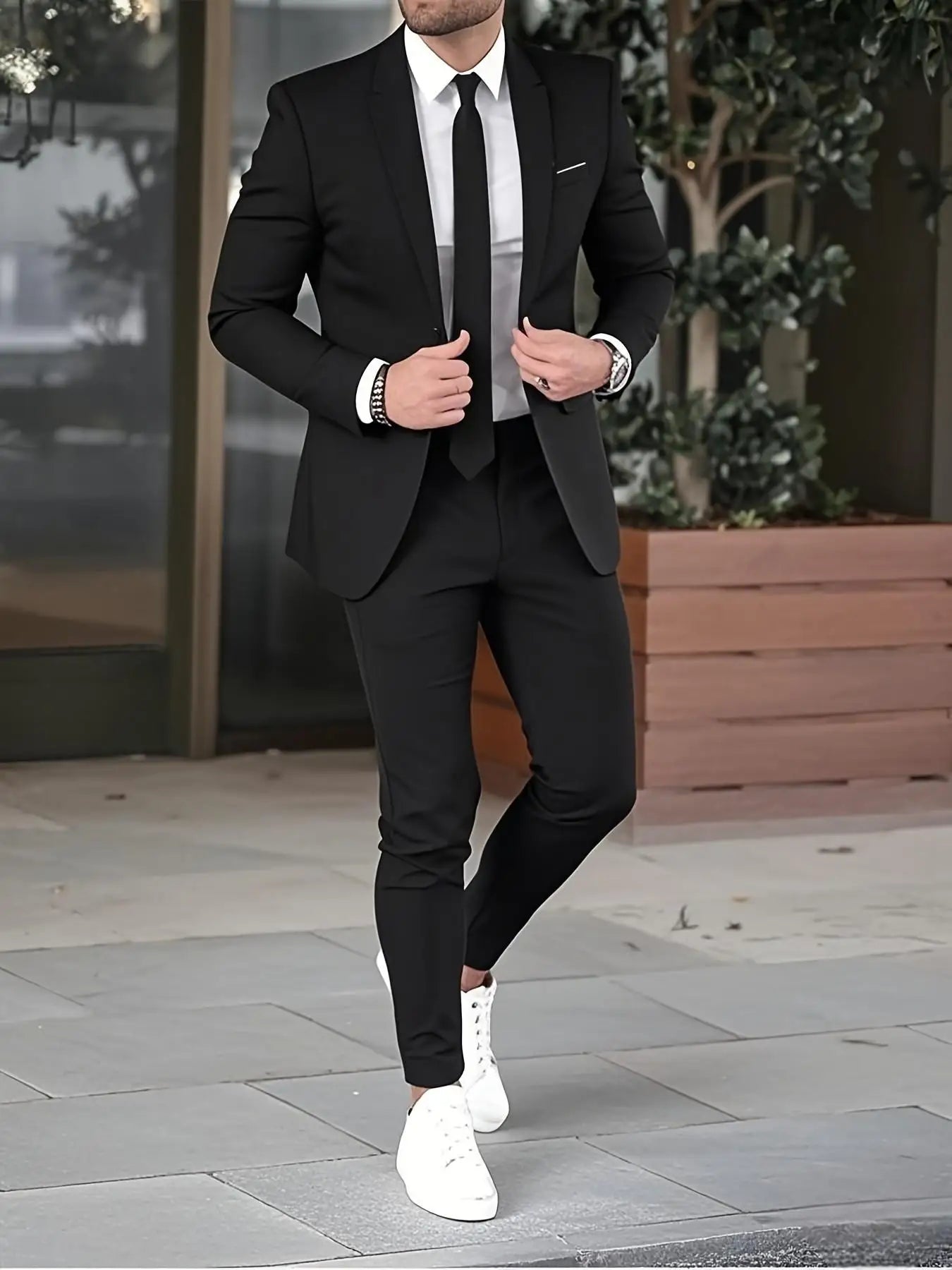 Elegant Men’s Slim Fit Suit Set