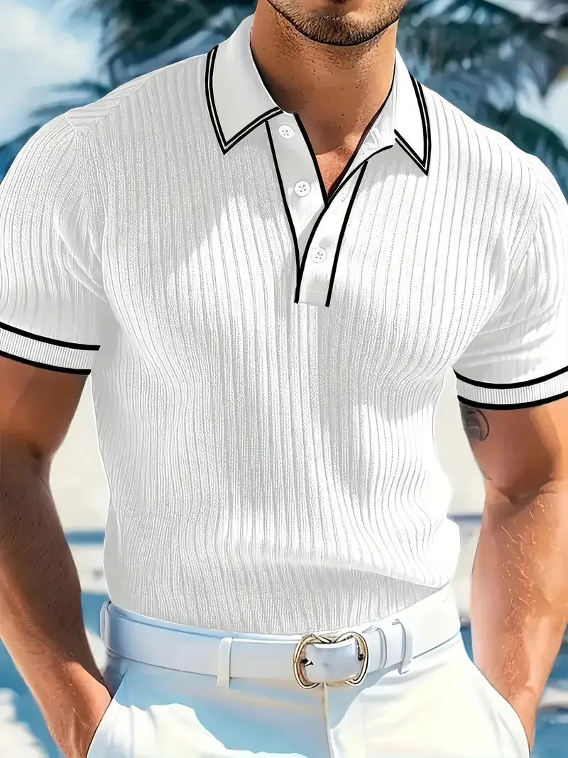 Men’s Solid Color Short Sleeve Shirt