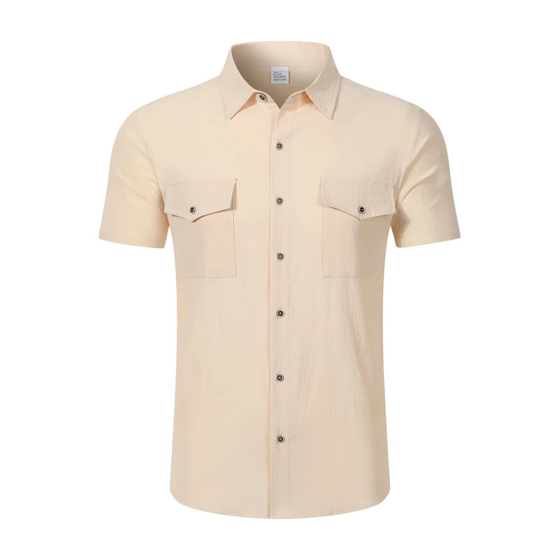 Men’s Linen Casual Short Sleeve Shirt