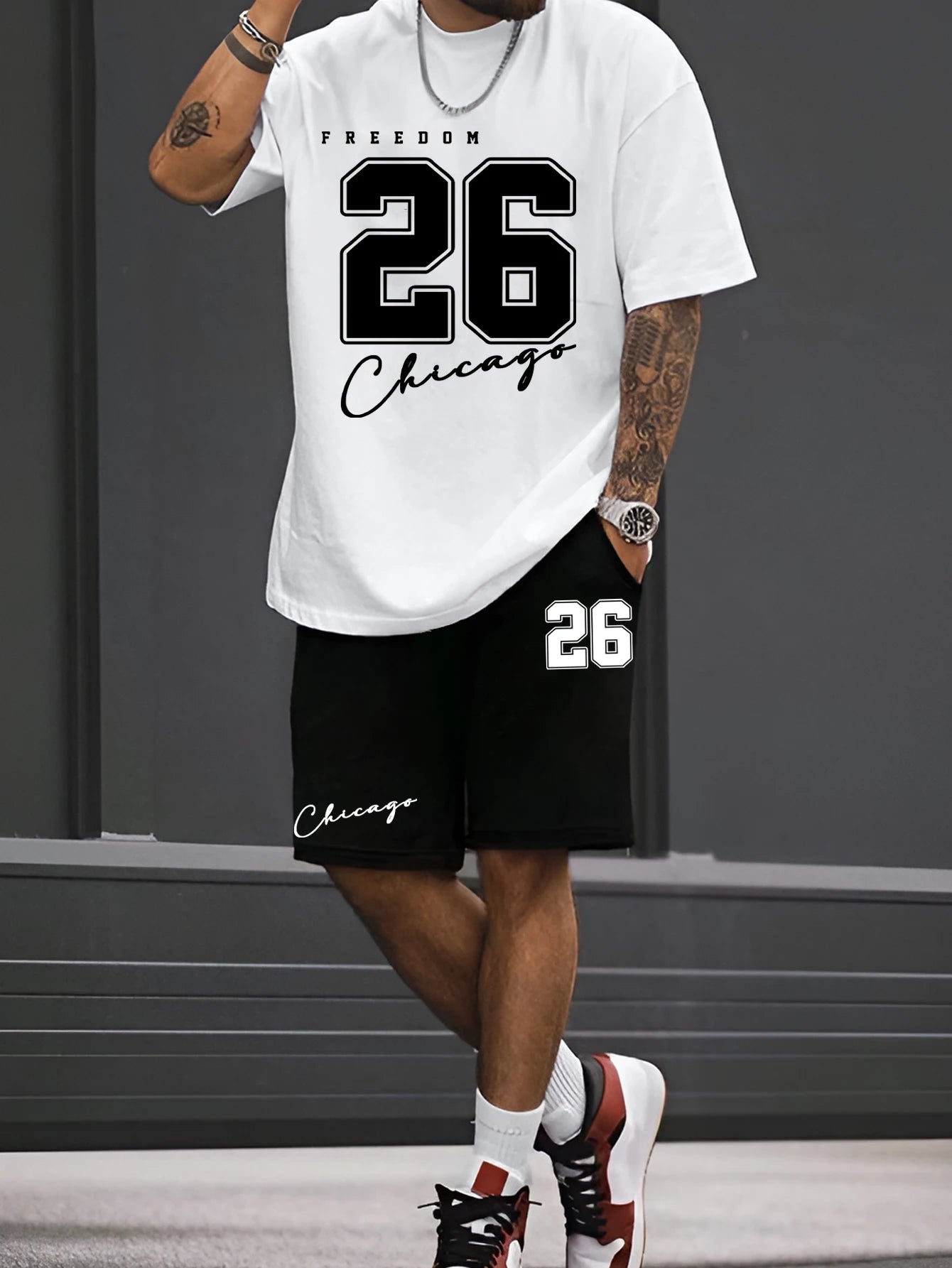 Men’s Summer 2-Piece Bear Print Set