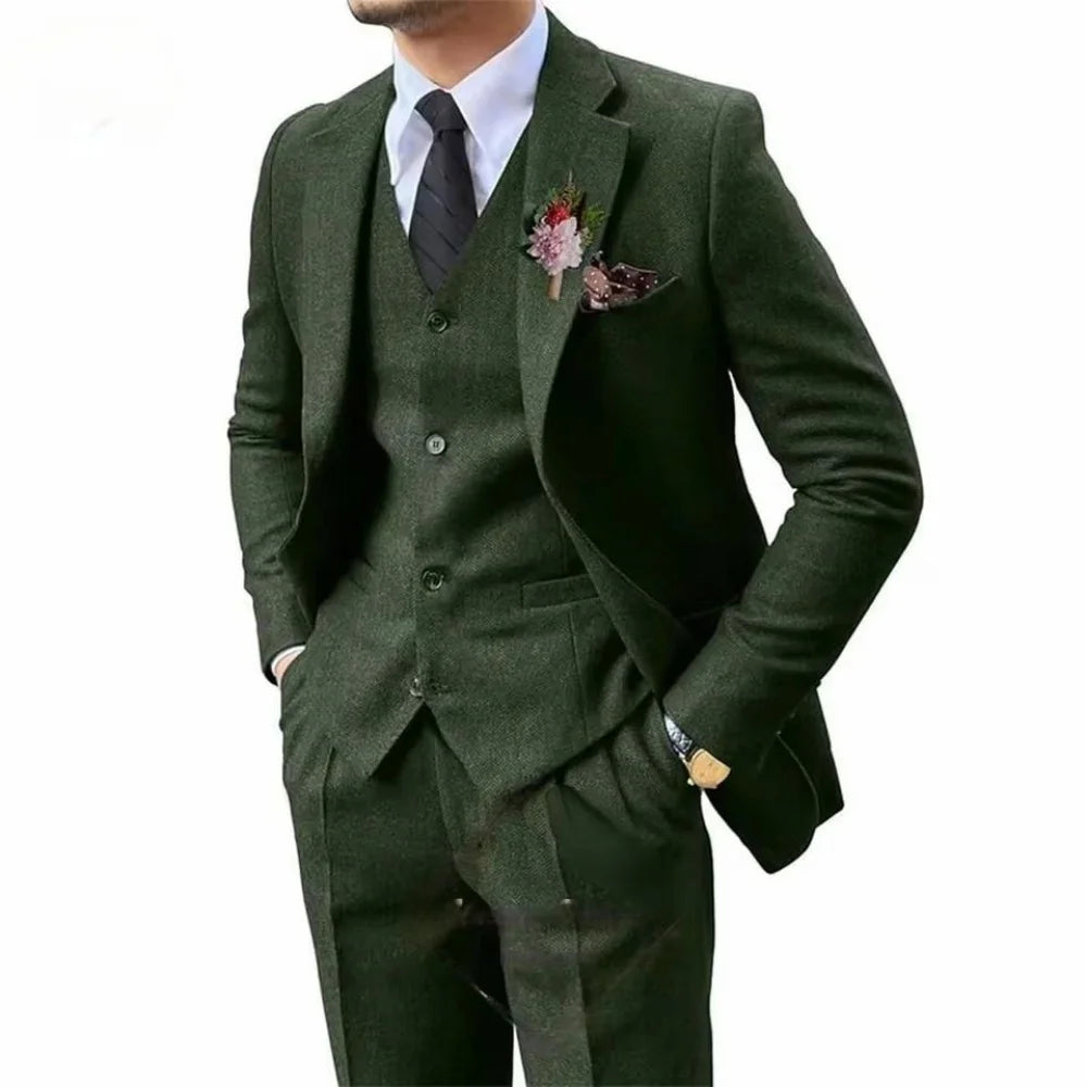 Men’s Tweed 3-Piece Suit