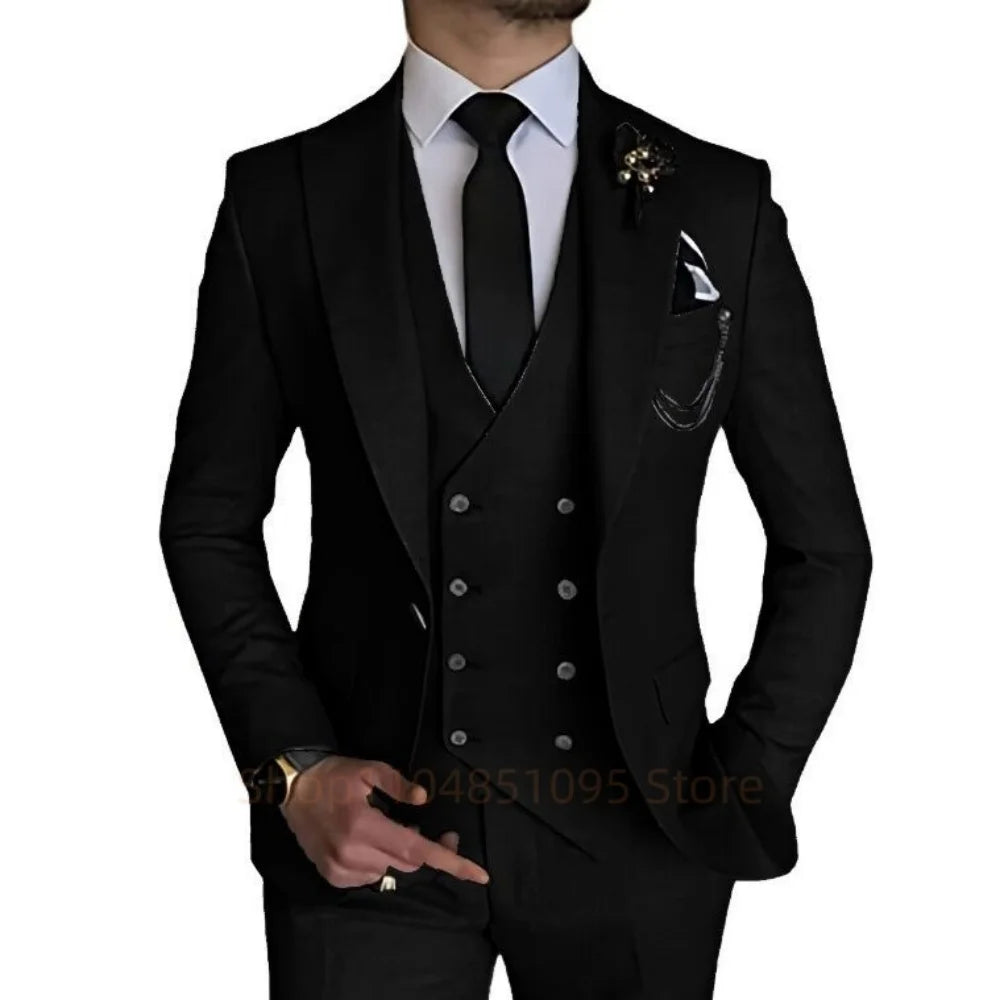 Men’s 3-Piece Slim Fit Wedding Suit