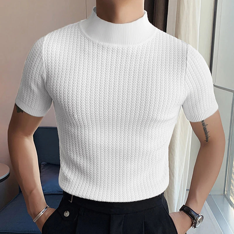 Men’s Summer High-Neck T-Shirt
