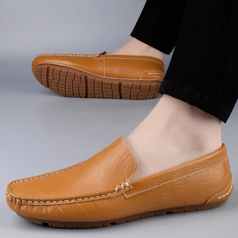 Genuine Leather Men Loafers Slip-On Formal Shoes