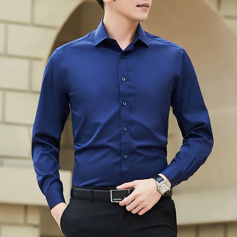 Plus Size Men’s White Business Shirt