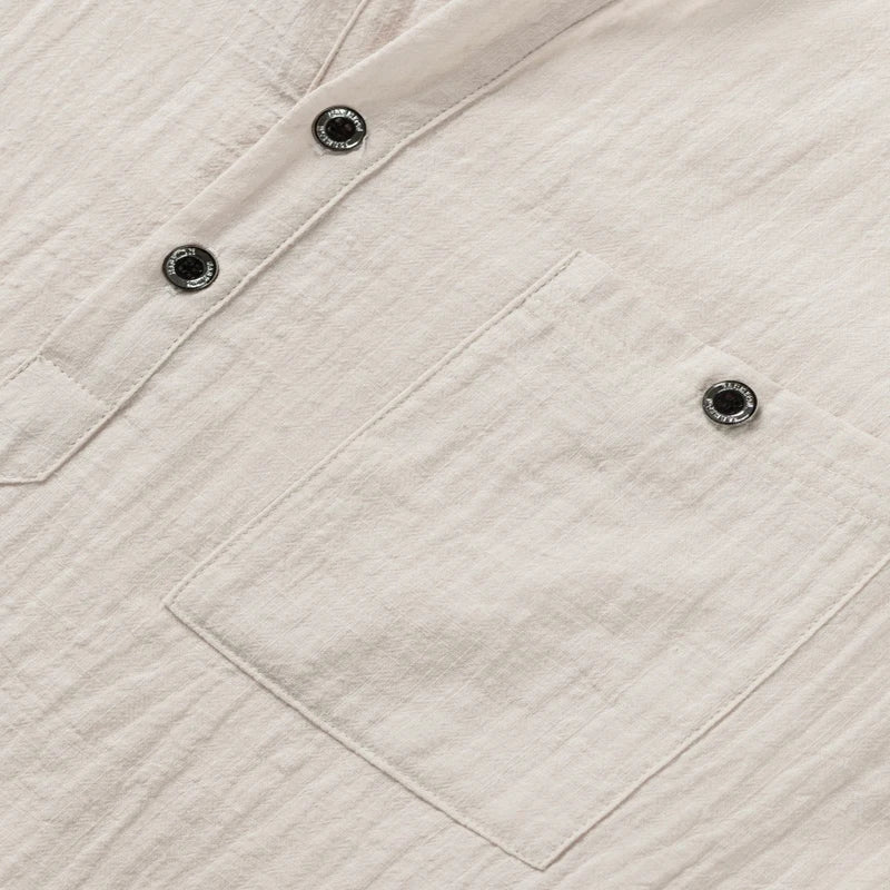 Men’s Cotton Linen Henley T-Shirt