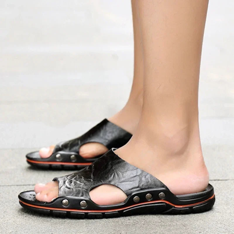 Classic Summer Men’s PU Leather Sandals