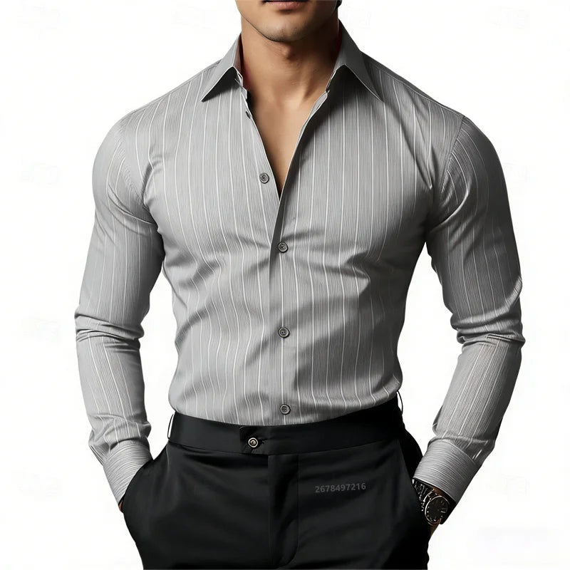 Men’s Striped Long Sleeve Shirt