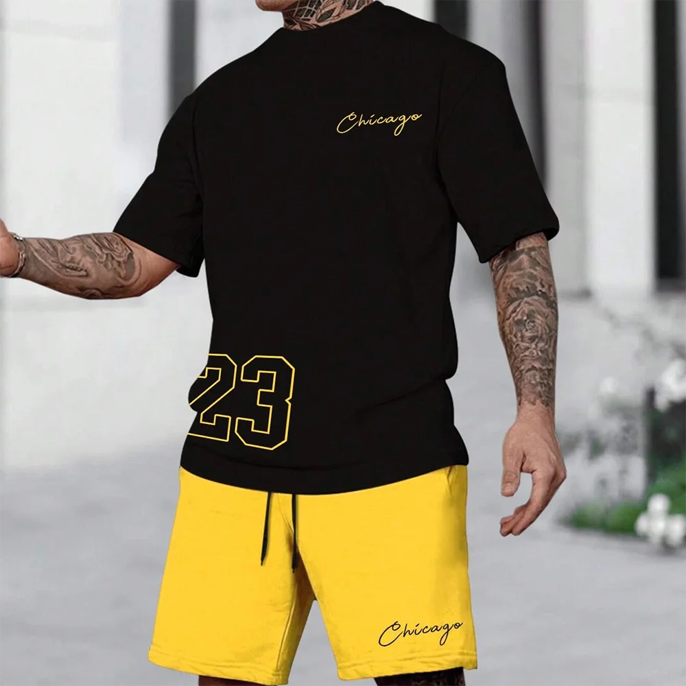 Men’s Summer 2-Piece Bear Print Set