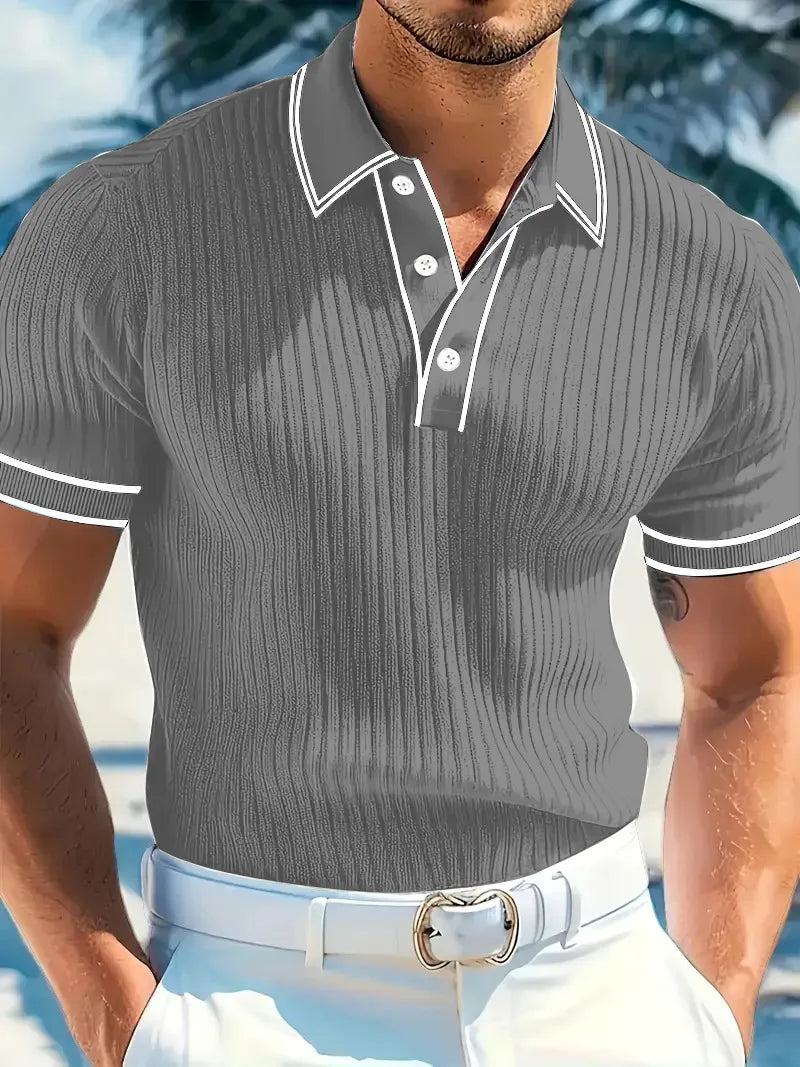 Men’s Solid Color Short Sleeve Shirt