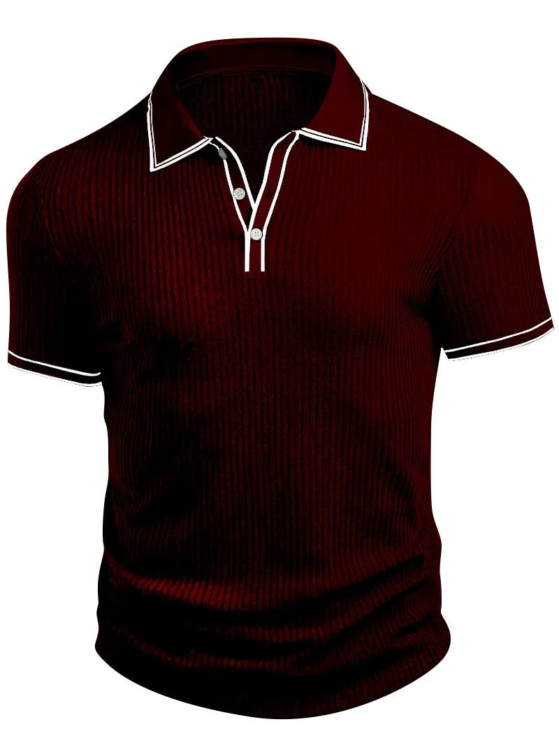 Men’s Solid Color Short Sleeve Shirt