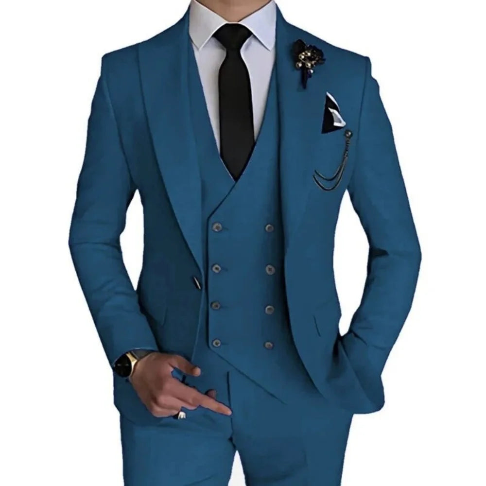 Men’s 3-Piece Slim Fit Wedding Suit
