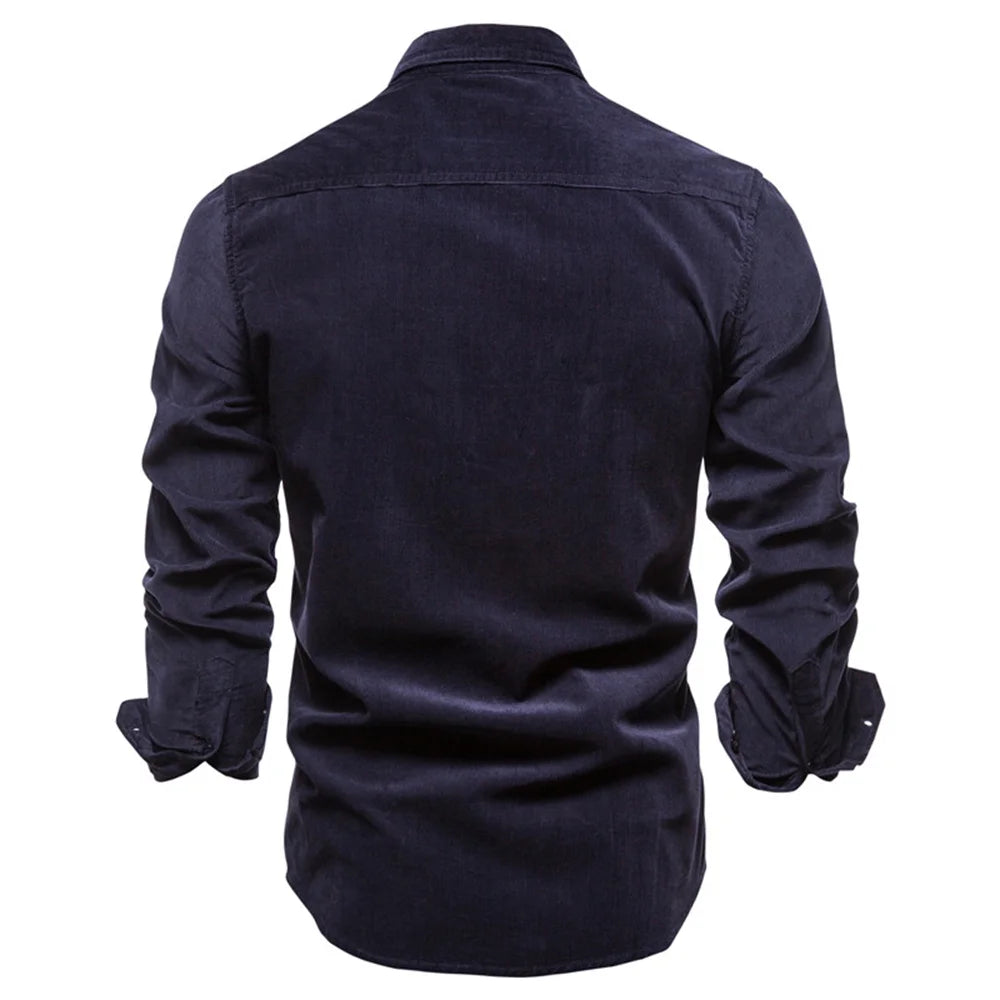 Men’s Single Breasted Corduroy Shirt