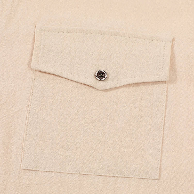 Men’s Linen Casual Short Sleeve Shirt