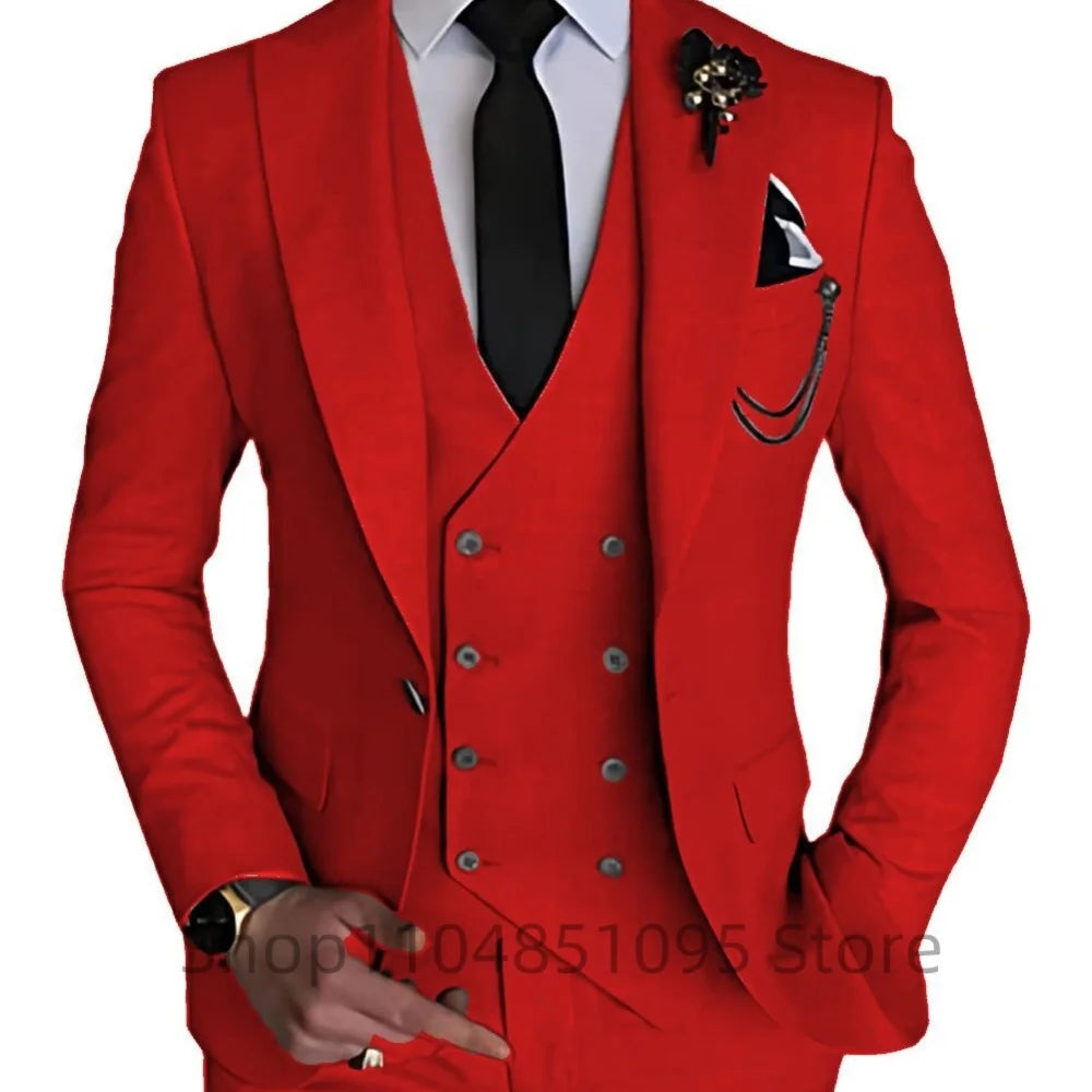 Men’s 3-Piece Slim Fit Wedding Suit