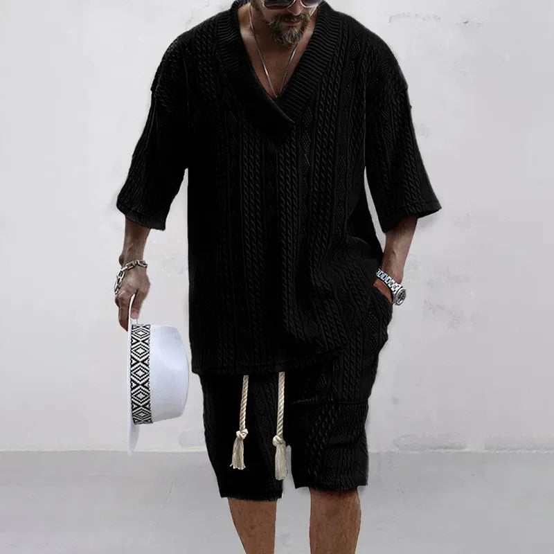 Men’s Spring & Summer Knitted Shorts Set