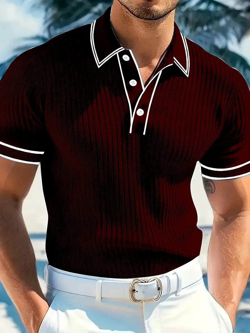 Men’s Solid Color Short Sleeve Shirt