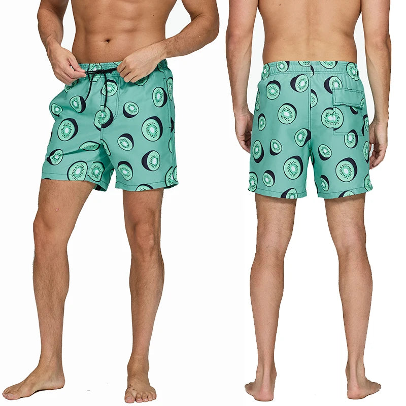 Quick-Dry Polyester Board Shorts with Mesh Lining