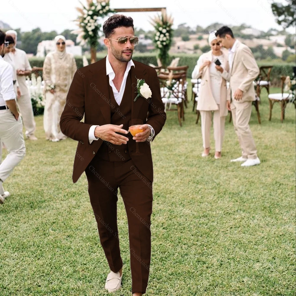 Summer Linen Men’s 3-Piece Suit