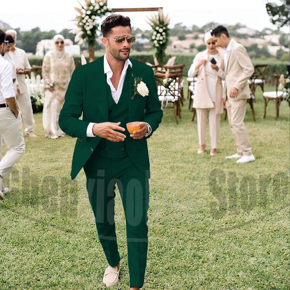 Summer Linen Men’s 3-Piece Suit
