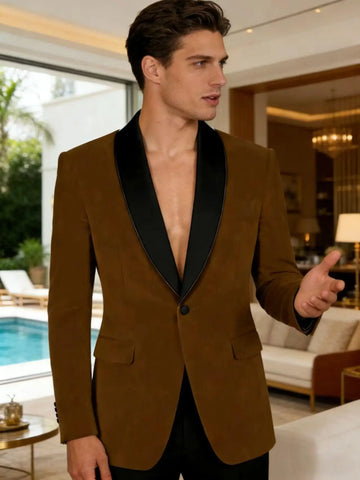 Elegant Men’s Velvet Tuxedo Blazer