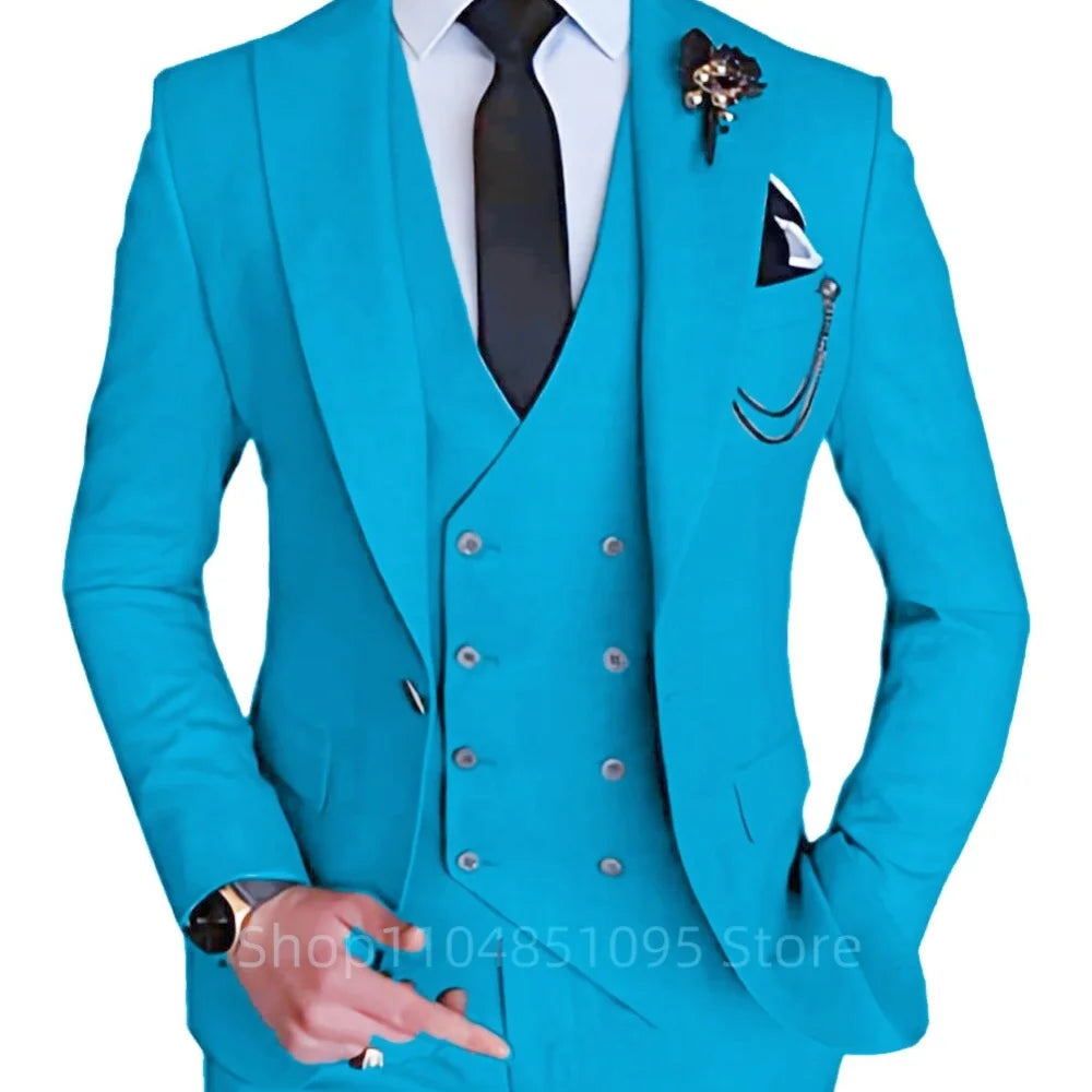 Men’s 3-Piece Slim Fit Wedding Suit
