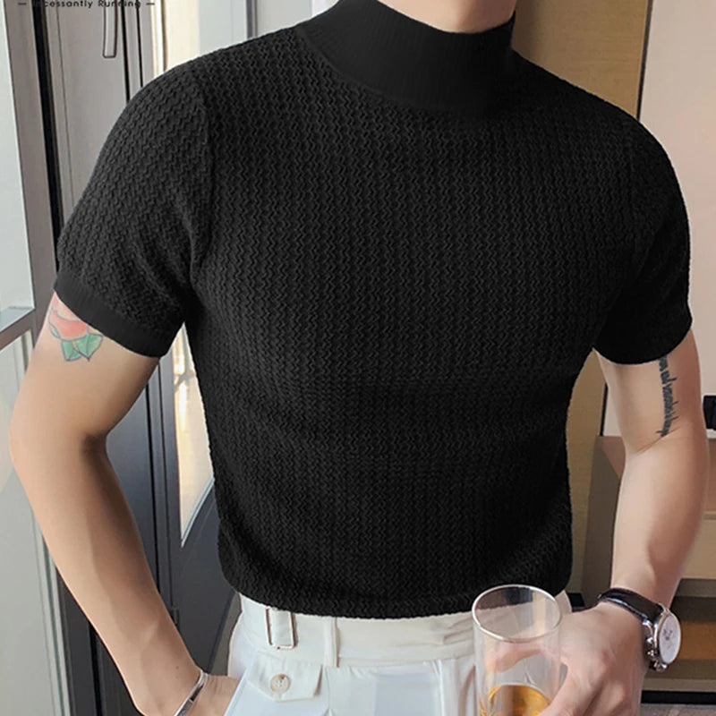 Men’s Summer High-Neck T-Shirt