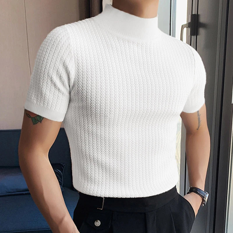 Men’s Summer High-Neck T-Shirt
