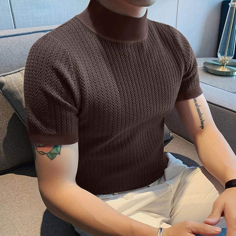 Men’s Summer High-Neck T-Shirt