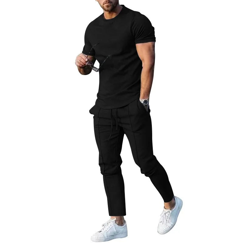Men’s Summer 2-Piece Short Sleeve T-Shirt
