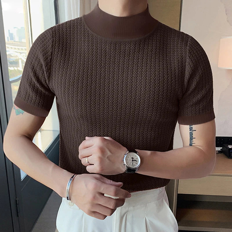 Men’s Summer High-Neck T-Shirt