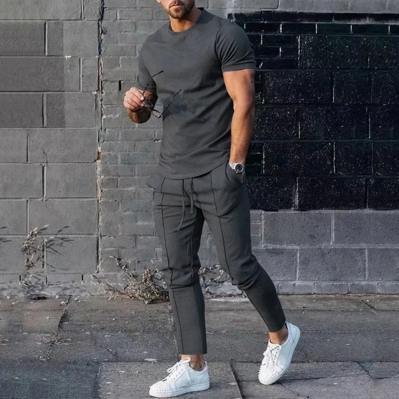 Men’s Summer 2-Piece Short Sleeve T-Shirt