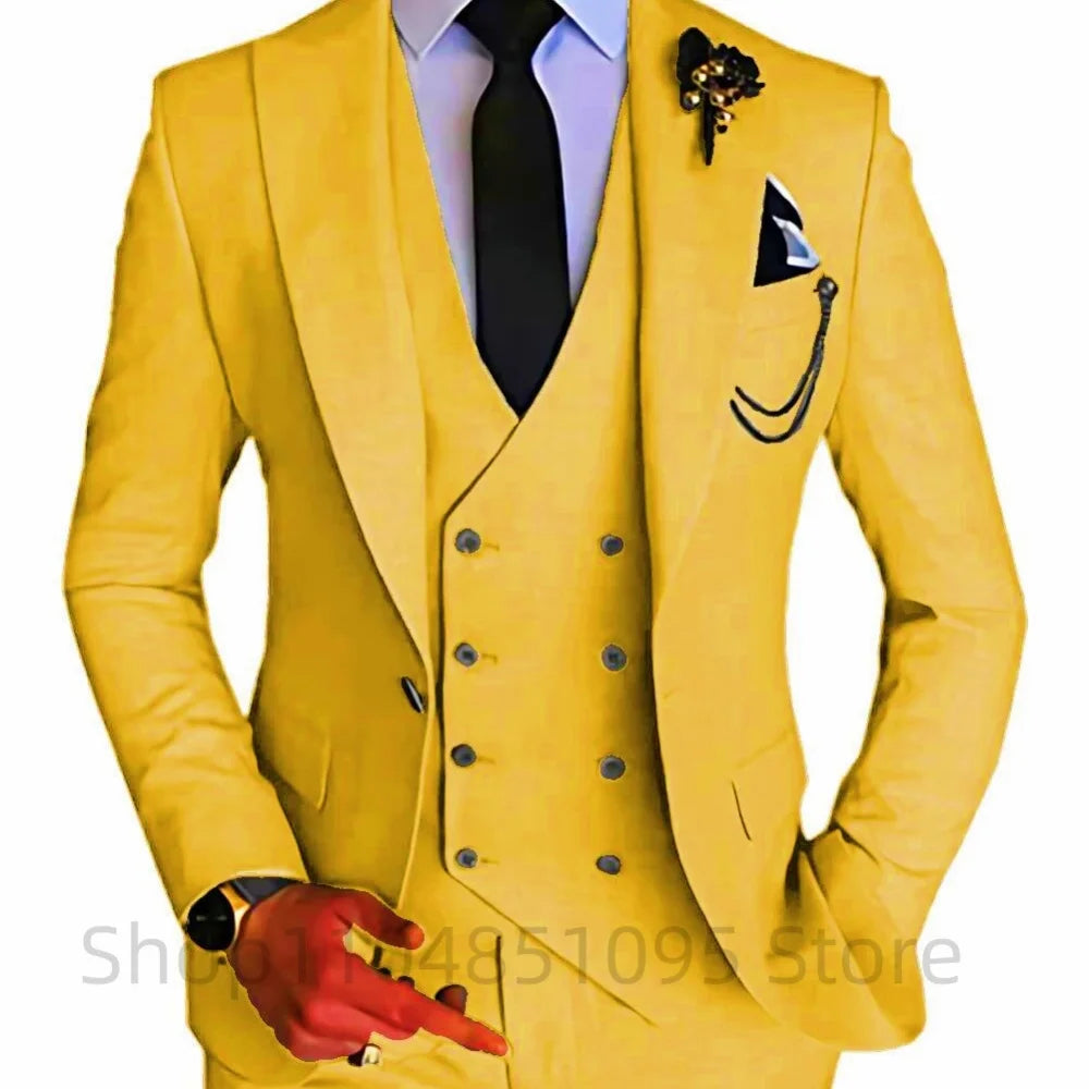 Men’s 3-Piece Slim Fit Wedding Suit