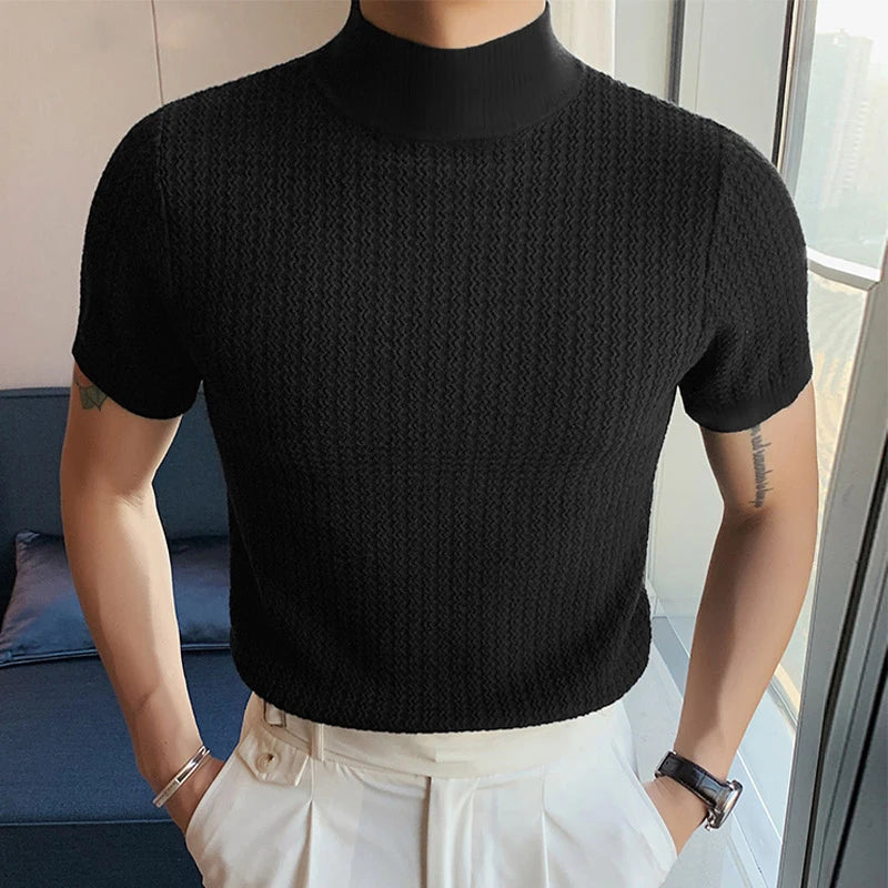 Men’s Summer High-Neck T-Shirt