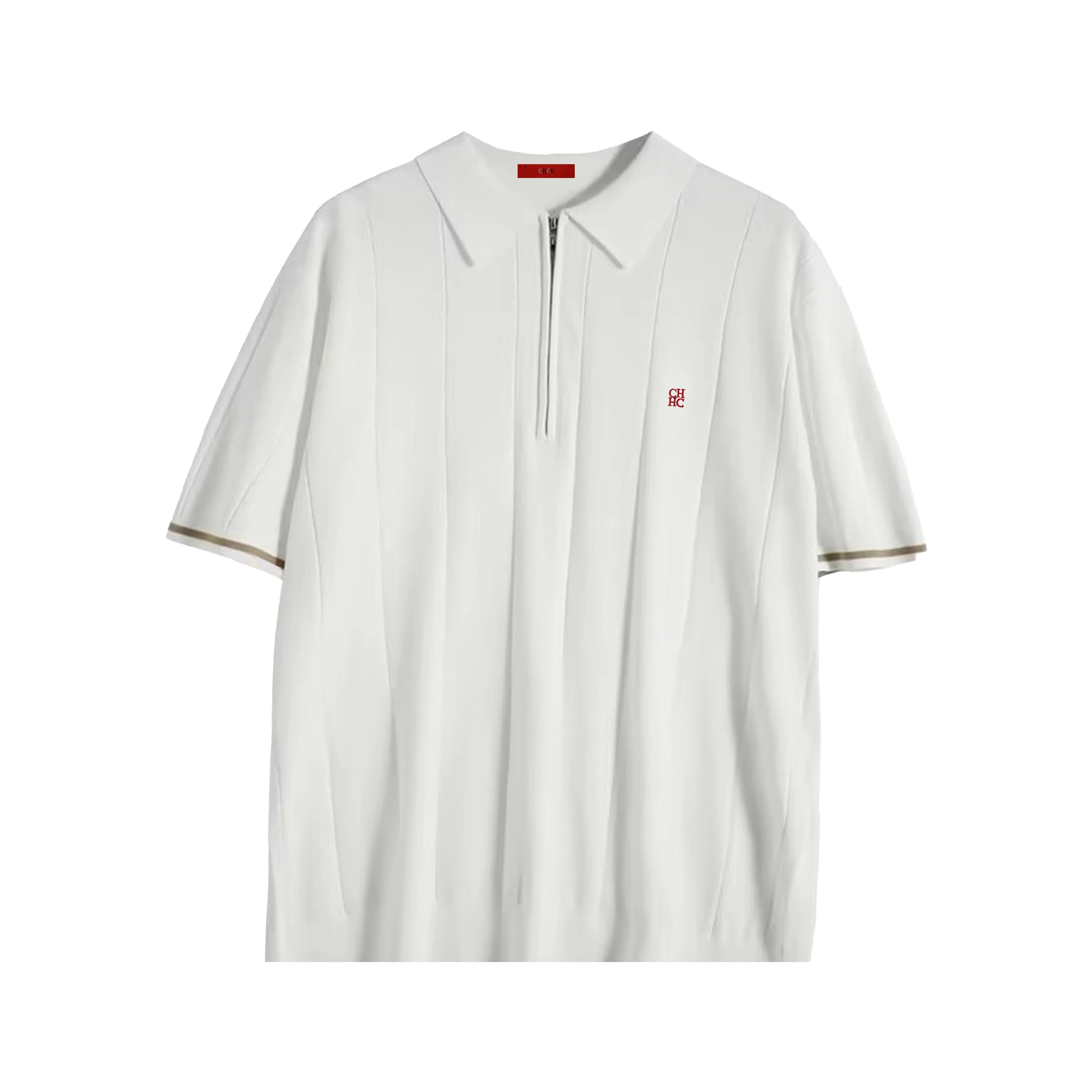 Men Summer Ribbed Knit Shirt