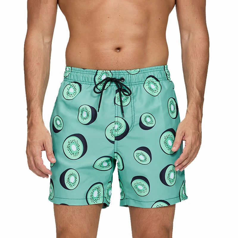 Quick-Dry Polyester Board Shorts with Mesh Lining