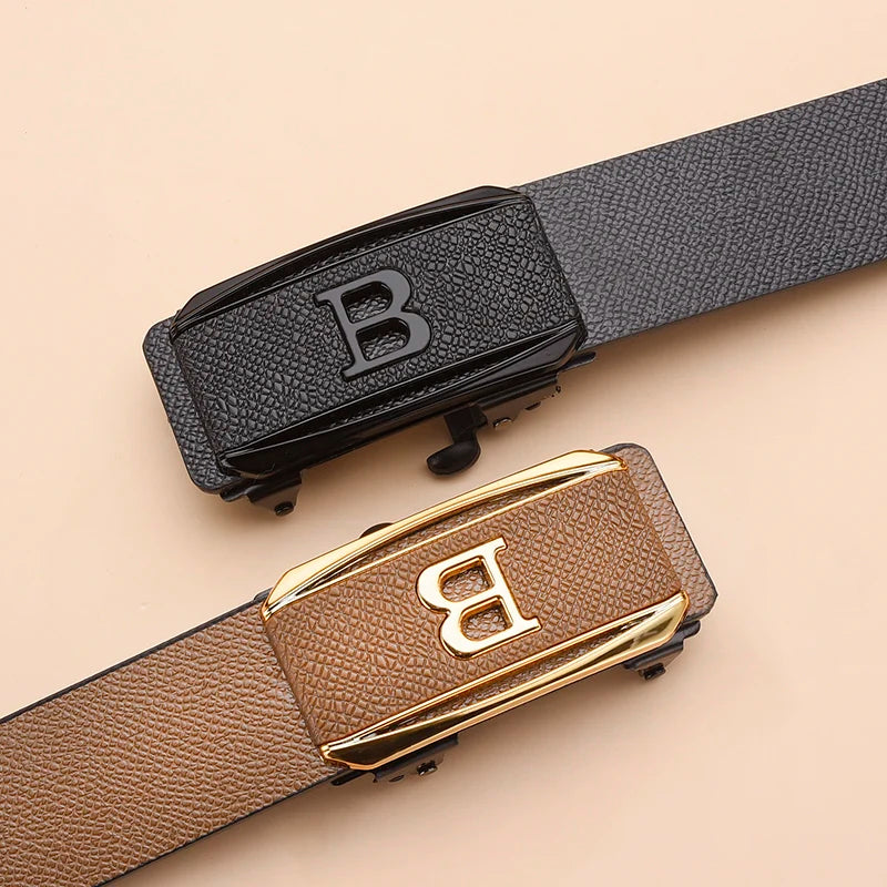 Men Adjustable Toothless Buckle Belt
