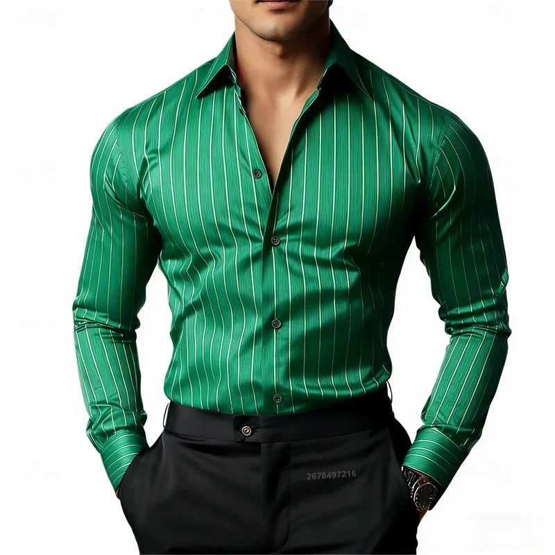 Men’s Striped Long Sleeve Shirt
