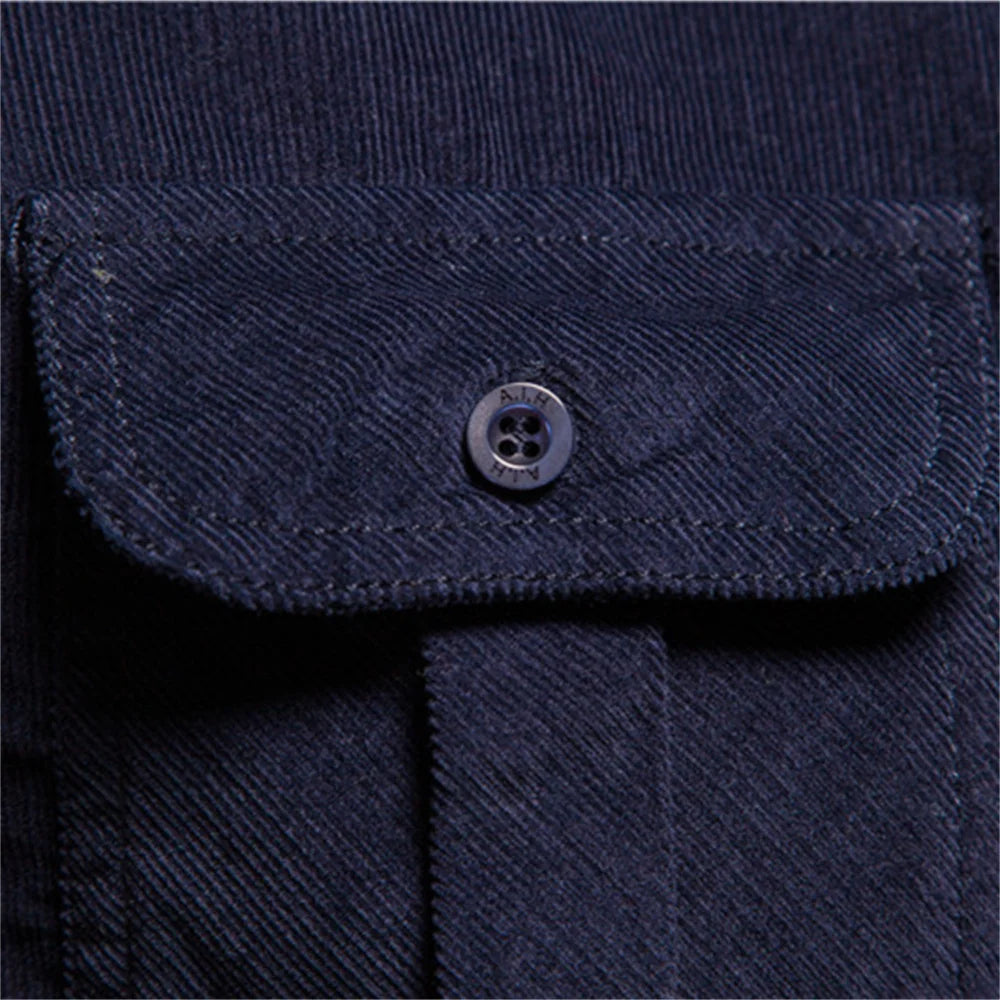 Men’s Single Breasted Corduroy Shirt