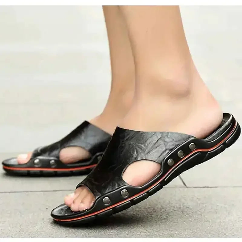 Classic Summer Men’s PU Leather Sandals