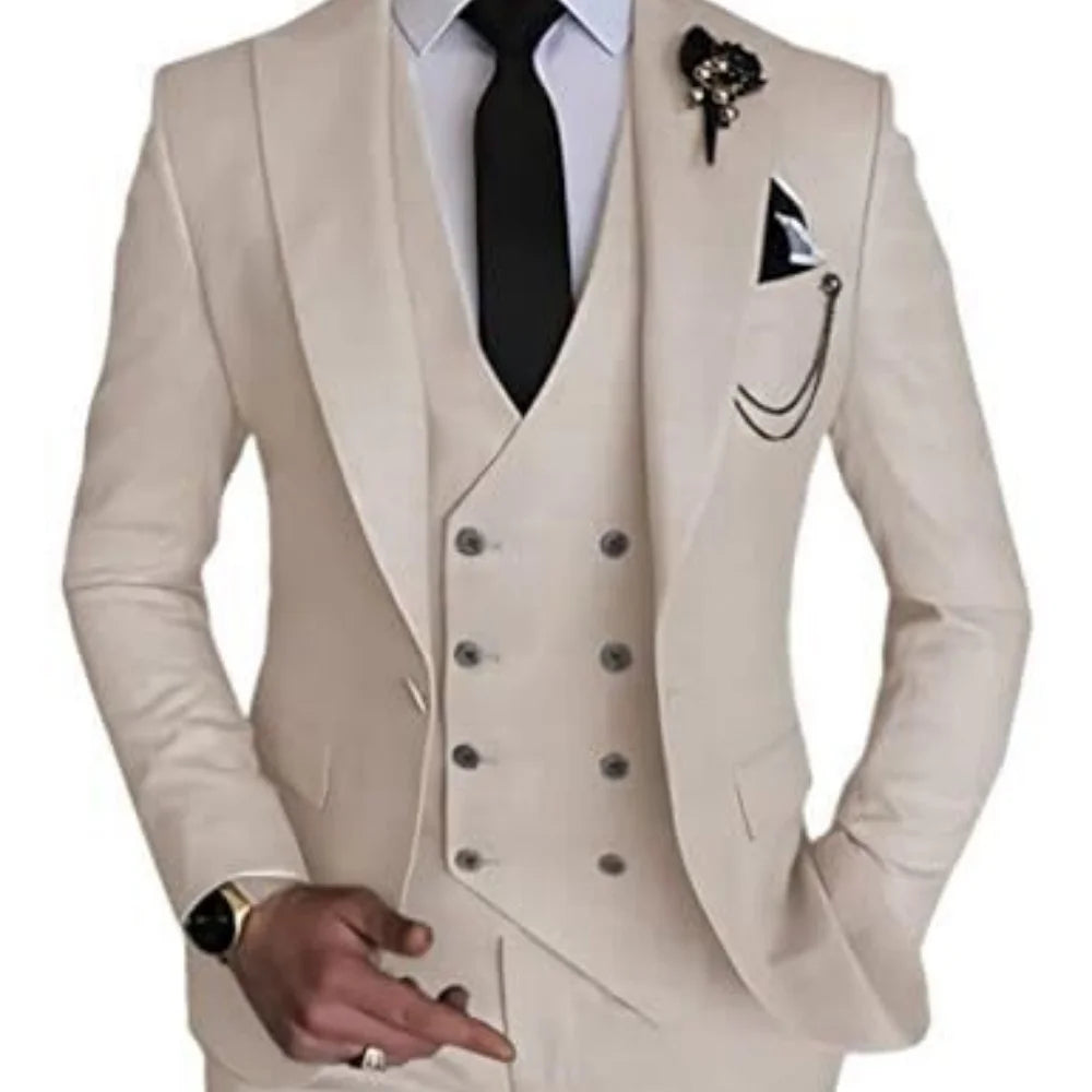 Men’s 3-Piece Slim Fit Wedding Suit