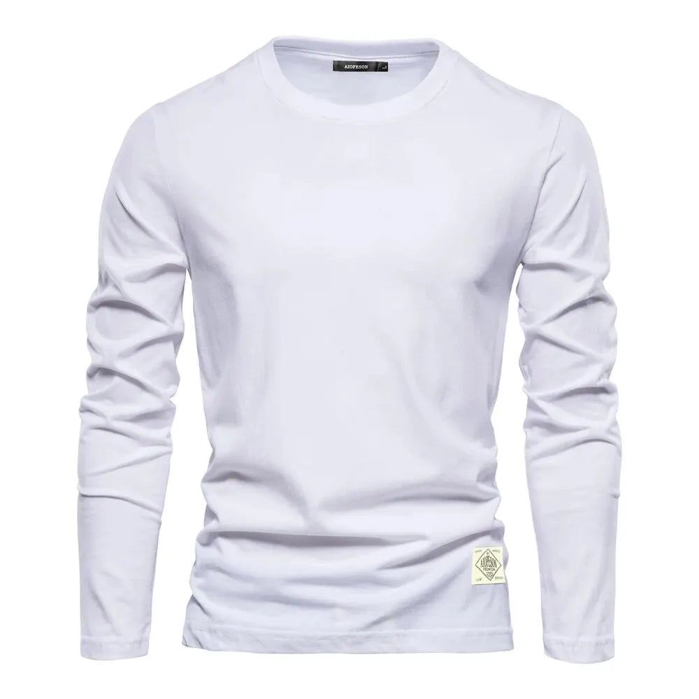 Long Sleeve 100% Cotton T Shirt