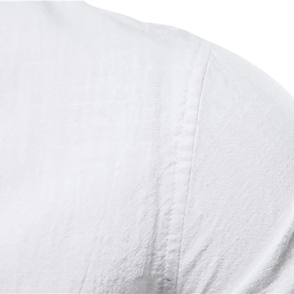 Men Spring Cotton Long Sleeve Shirt