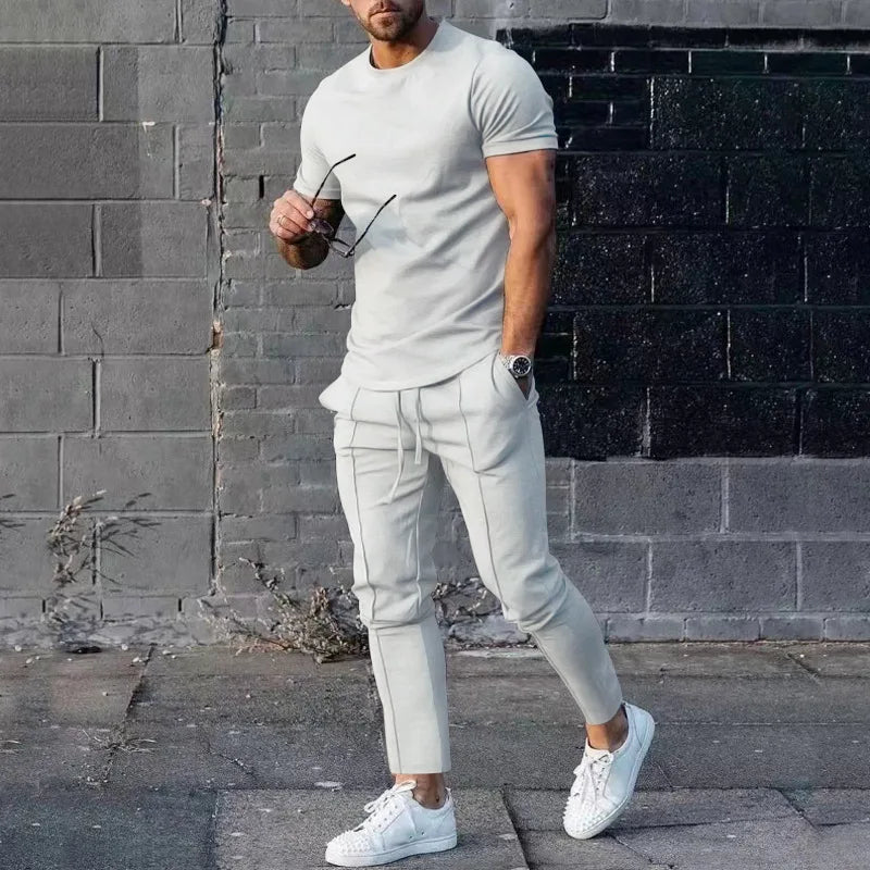 Men’s Summer 2-Piece Short Sleeve T-Shirt